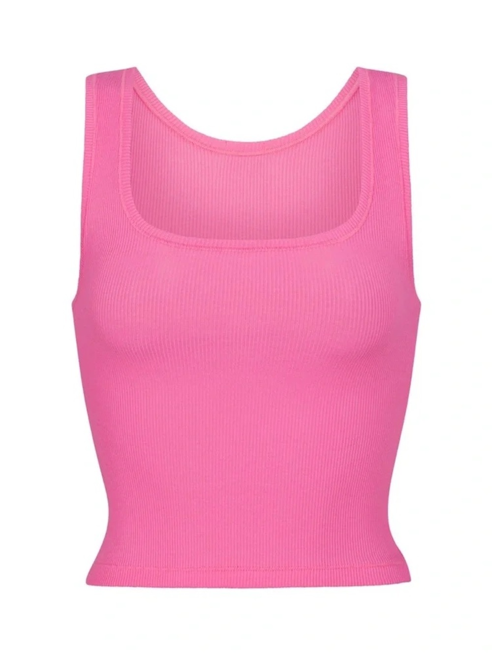 SKIMS COTTON RIB TANK SUGAR PINK